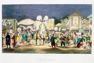 Das Laternenfest, China, 1824-1827 von Unbekannt