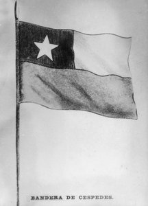 Die Flagge von Cespedes, 1868, 1920er Jahre von Unbekannt