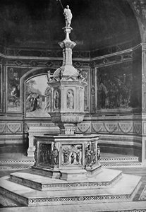 Das Taufbecken in der Kirche San Giovanni, Siena, 1903