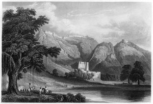 Die Festung von Bowrie, Rajputana, Indien, um 1860