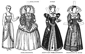 Die Galerie der britischen Kostüme: Kleid aus dem späten sechzehnten Jahrhundert, ca. 1934 von Unbekannt