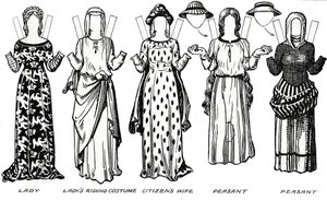 Die Galerie der britischen Kostüme: Kleid getragen in der Regierungszeit von Edward I., um 1934 von Unbekannt