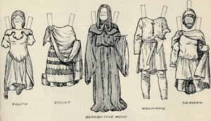 Die Galerie der britischen Kostüme: Die Kleidung der Menschen in normannischer Zeit, ca. 1934 von Unbekannt