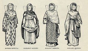 Die Galerie der britischen Kostüme: Die Kleidung der Dänen und späteren Angelsachsen, ca. 1934 von Unbekannt