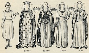 Die Galerie der britischen Kostüme: Was Männer und Frauen in der Zeit von Heinrich III. trugen, um 1934