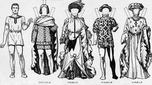 Die Galerie der Kostüme: Kleider, die in den letzten Jahren der Herrschaft von Edward III. getragen wurden, um 1934 von Unbekannt