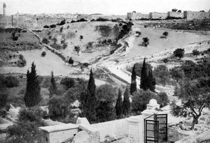 Der Garten Gethsemane und die Heilige Stadt Jerusalem, 1926 von Unbekannt