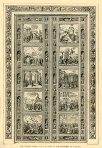 Die Ghiberti-Tore - Die Osttür des Baptisteriums in Florenz, 1882 von Unbekannt