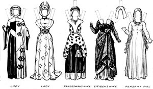 Die große Galerie der britischen Kostüme: Kleid getragen in der Regierungszeit von Edward III., ca. 1934 von Unbekannt