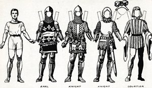 Die große Galerie der britischen Kostüme: Kleid getragen in der Regierungszeit von Edward III, ca. 1934 von Unbekannt