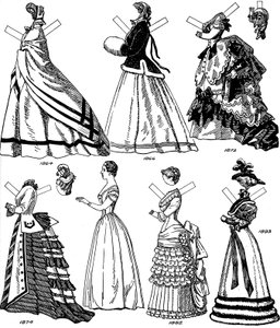 Die große Galerie der britischen Kostüme: Einige Frauenmoden von 1843 bis 1893, ca. 1934 von Unbekannt