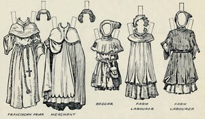 Die Große Galerie der Britischen Kostüme: Verschiedene Kleider aus der Normannenzeit, um 1934 von Unbekannt