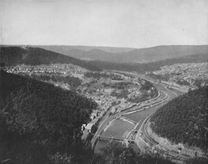 Die große Schleife bei Mauch Chunk, 19. Jahrhundert von Unbekannt