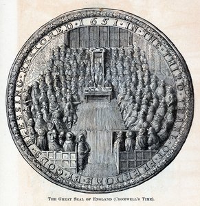 Das große Siegel Englands zur Zeit Cromwells