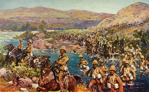Die große Umgehungsbewegung - Überquerung des Riet, 1901 von Unbekannt
