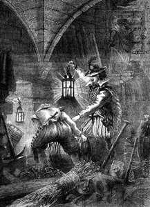 Die Verschwörer des Schießpulverkomplotts bei der Arbeit, ca. 1902 von Unbekannt