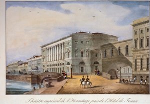 Das Hermitage-Theater in St. Petersburg, 1840er Jahre von Unbekannt