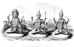 Die Hindu-Trinität, ca. 1800 von Unbekannt