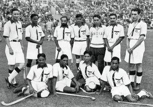 Das indische Hockeyteam, Goldmedaillengewinner, Olympische Spiele Berlin von Unbekannt