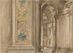 Das Innere von St. Peter, Rom von Unbekannt