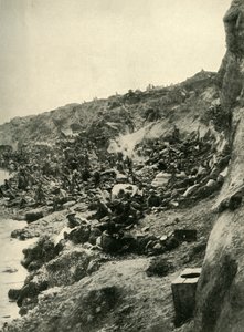 Die Landung in der Suvla-Bucht, Gallipoli-Halbinsel, Erster Weltkrieg, 1915, um 1920 von Unbekannt