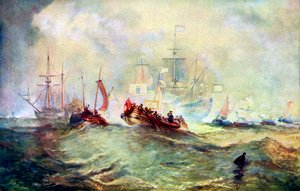 Die Landung von Wilhelm von Oranien in Torbay, 1688, ca. 1920 von Unbekannt
