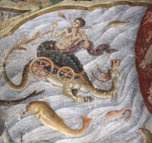 Das Jüngste Gericht. Detail: Das Meer gab seine Toten her, 1321-1322 von Unbekannt