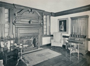 Das Wohnzimmer des Francis Corbin Hauses in Edenton, erbaut 1758