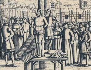 Das Martyrium von Meister William Tindall in Flandern bei Schloss Vilvord, 1563, 1947