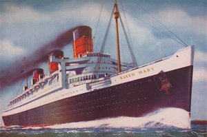Der mächtige Atlantik-Rekordbrecher, die Queen Mary, 1937 von Unbekannt