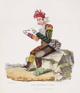 Der Mineraloge, handkolorierte Aquatinta von Unbekannt