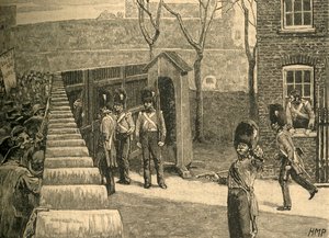 Der Mob der Spenceaner ruft den Tower of London, 1816 ca. 1890 von Unbekannt
