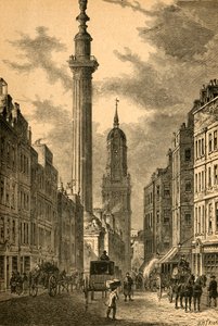 Das Monument und die Kirche St. Magnus, um 1800, 1897