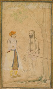 Der Mughal-Prinz Parvez und ein Heiliger, ca. 1610 von Unbekannt