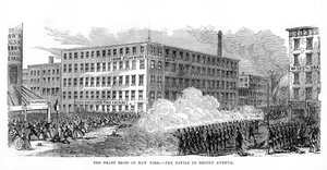 Die New Yorker Draft Riots, Second Avenue, New York City, 13-16 Juli 1863, 1872