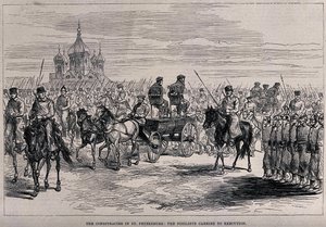 Die Nihilisten zur Hinrichtung in St. Petersburg geführt, ca. 1881 von Unbekannt