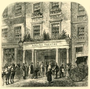 Das alte Adelphi-Theater, 1881 von Unbekannt