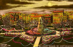 Die Old Steine Gärten, Brighton, Sussex, um 1940 von Unbekannt