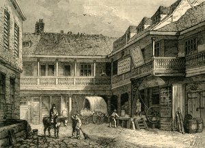 Das alte Tabard Inn, um 1878 von Unbekannt