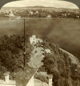 Die Oscarshal Königlichen Gärten und Christiania, vom Schloss, Norwegen, um 1905 von Unbekannt