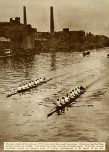 Das Oxford und Cambridge Bootsrennen, London, 1923