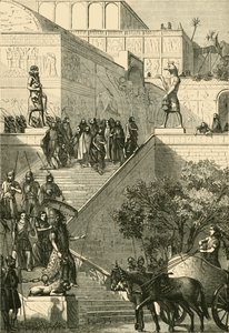 Der Palast von Kouyunjik, restauriert. Nach Layard, 1890