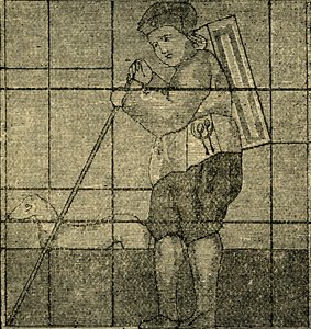 Der Hausierer und sein Hund, ehemals in der Lambeth Kirche, ca. 1878 von Unbekannt