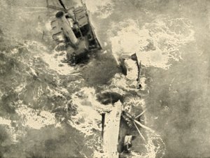 Die Arbeit der Piraten: Dampfer zerbricht, 1919 von Unbekannt