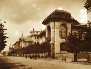 Die Ponizovsky- und Mindovsky-Häuser in der Povarskaya-Straße, Moskau, Russland von Unbekannt
