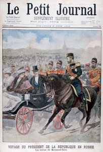 Der Präsident der Republik Frankreich bei der Truppeninspektion, Krasnoye Selo, Russland, 1902 von Unbekannt