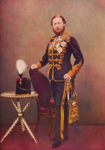 Der Prinz von Wales als Oberst der 10. Husaren, um 1865, 1910 von Unbekannt