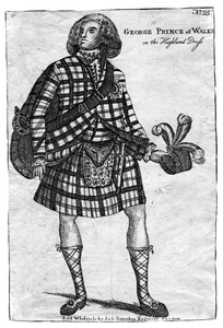 Der Prinz von Wales, der zukünftige König George IV 1762-1830, im Highland-Kleid