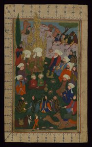 Der Prophet Muhammad betet an der Kaaba von Unbekannt