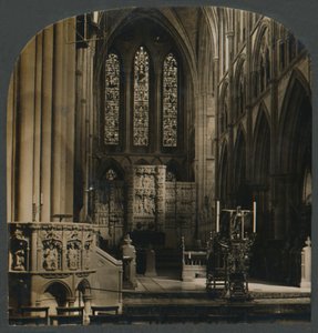 Die Kanzel und der Chor der Kathedrale von Truro, England, um 1910 von Unbekannt
